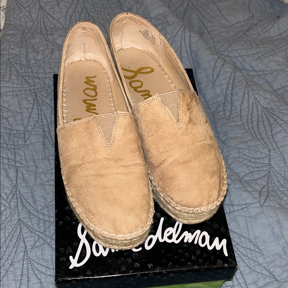 Sam Edelman Beige Espadrille Flats